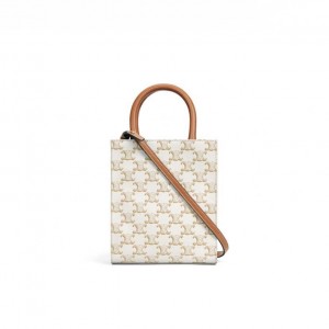 MINI VERTICAL CABAS IN TRIOMPHE CANVAS AND CALFSKIN WITH CELINE PRINT3